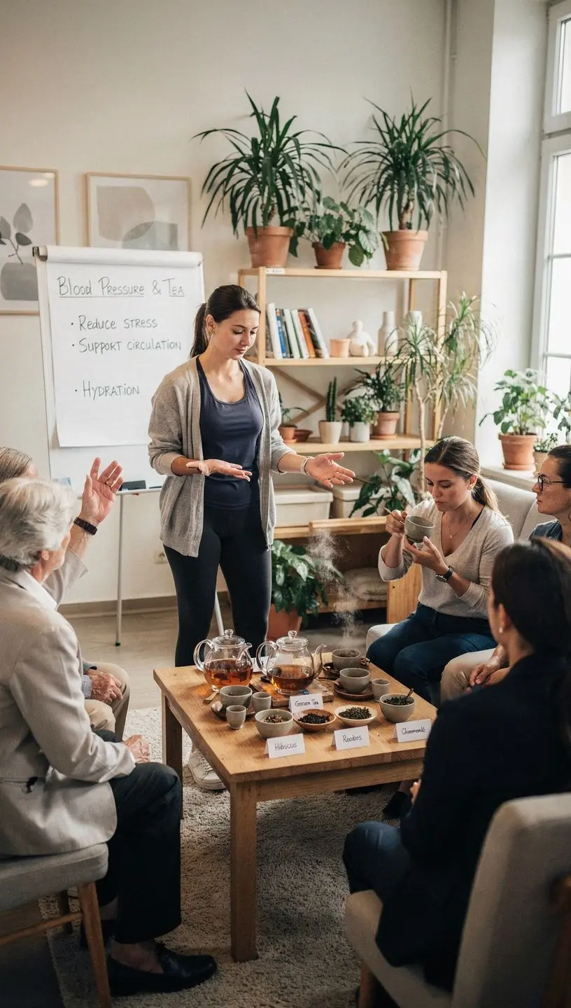 Egy egészséges teás recept, amely a vérnyomás csökkentésére ajánlott összetevőket tartalmaz.